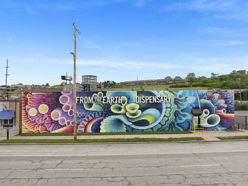 From the Earth dispensary Westside exterior mural